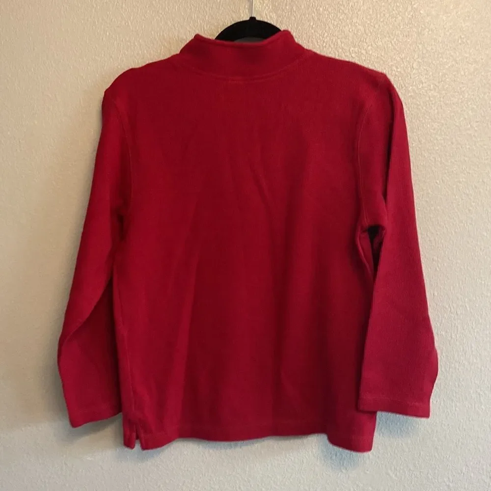 Gymboree- Red 1/4 zip sweater- size 12